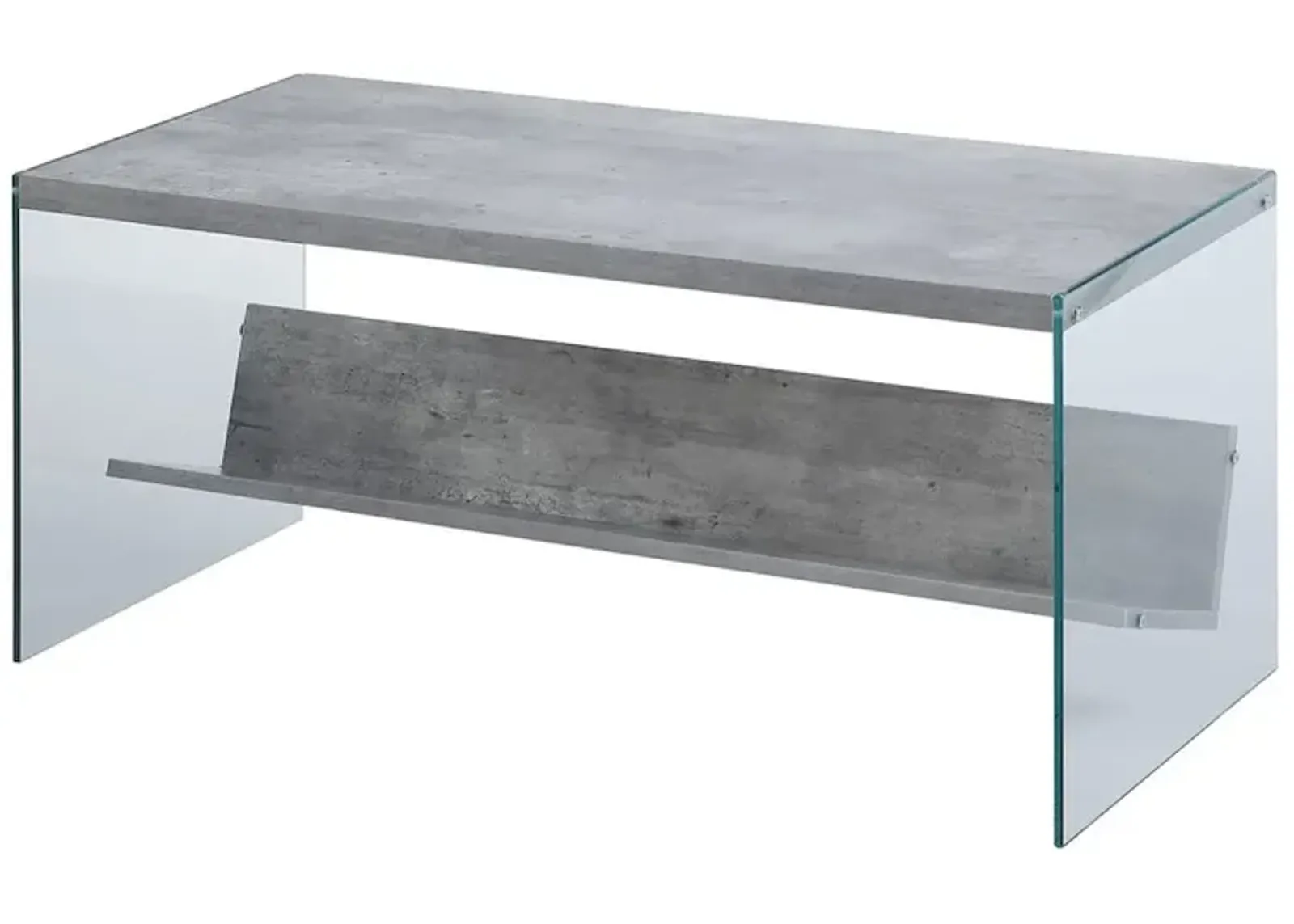 Convience Concept, Inc. SoHo Glass Coffee Table with Shelf