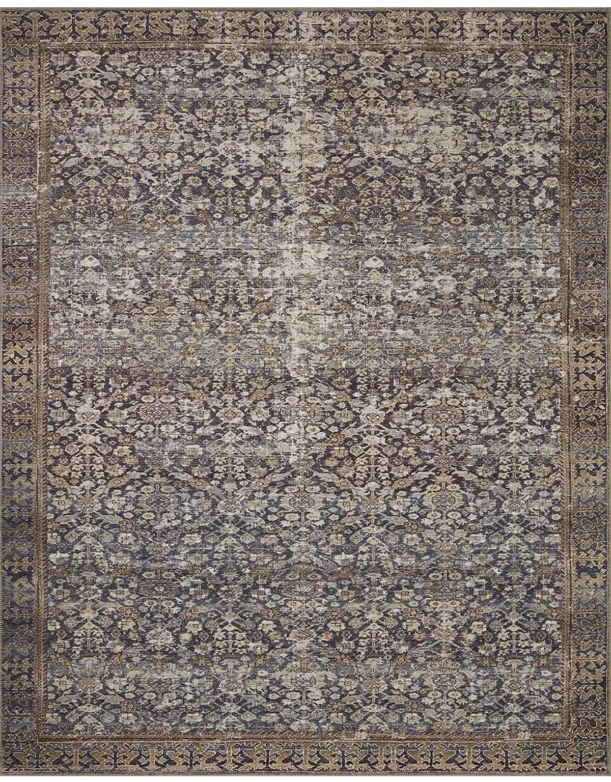 Georgie GER-05 Denim / Spice 3''0" x 10''0" Rug by Amber Lewis