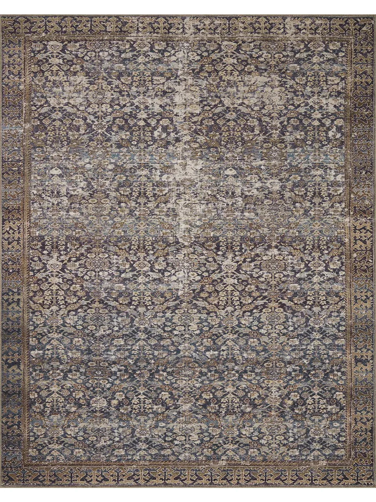 Georgie GER-05 Denim / Spice 3''0" x 10''0" Rug by Amber Lewis