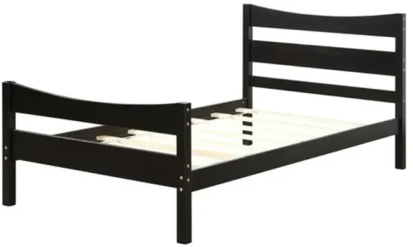 Farmhouse Style Solid Pine Platform Bed – Wood Finish Frame
