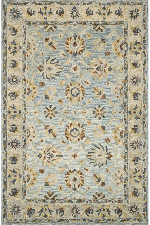 Victoria Light Blue/Natural 9'3" x 13' Rug