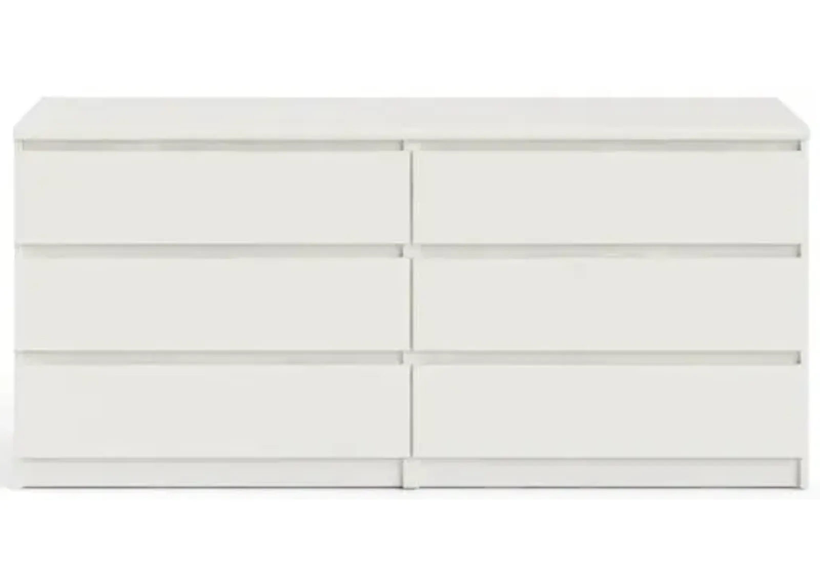 Tvilum Scottsdale 6 Drawer Double Dresser, White Wood Grain