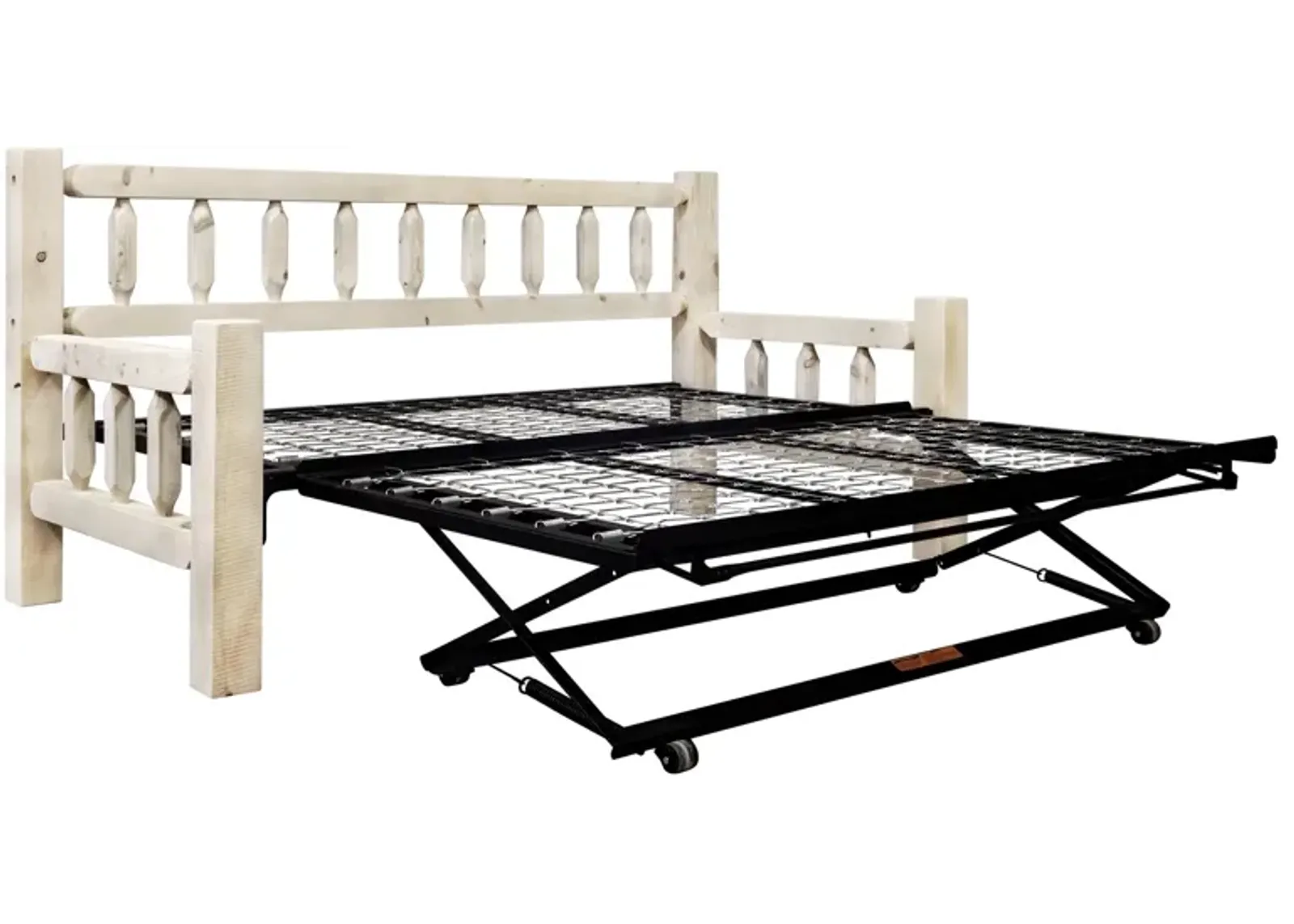 Homestead Collection Day Bed w/ Pop Up Trundle Bed, Ready to Finish