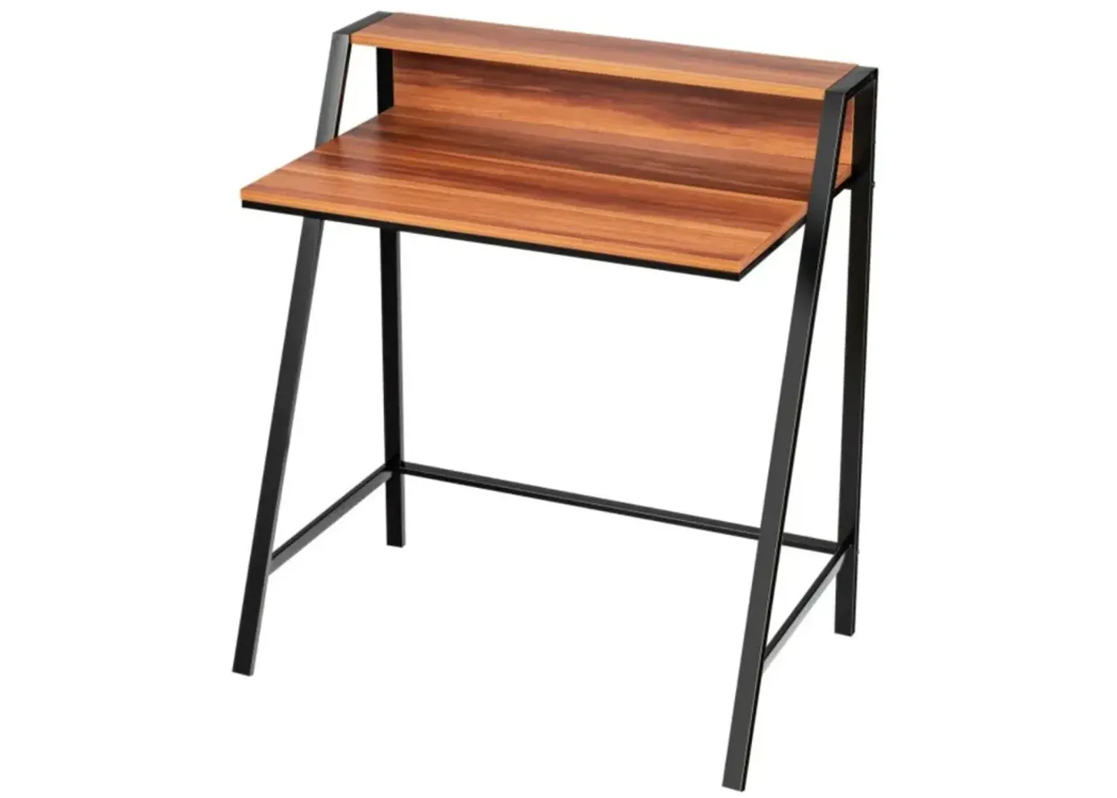 Hivvago 2 Tier Small Computer Desk with Sturdy Frame for Small Place