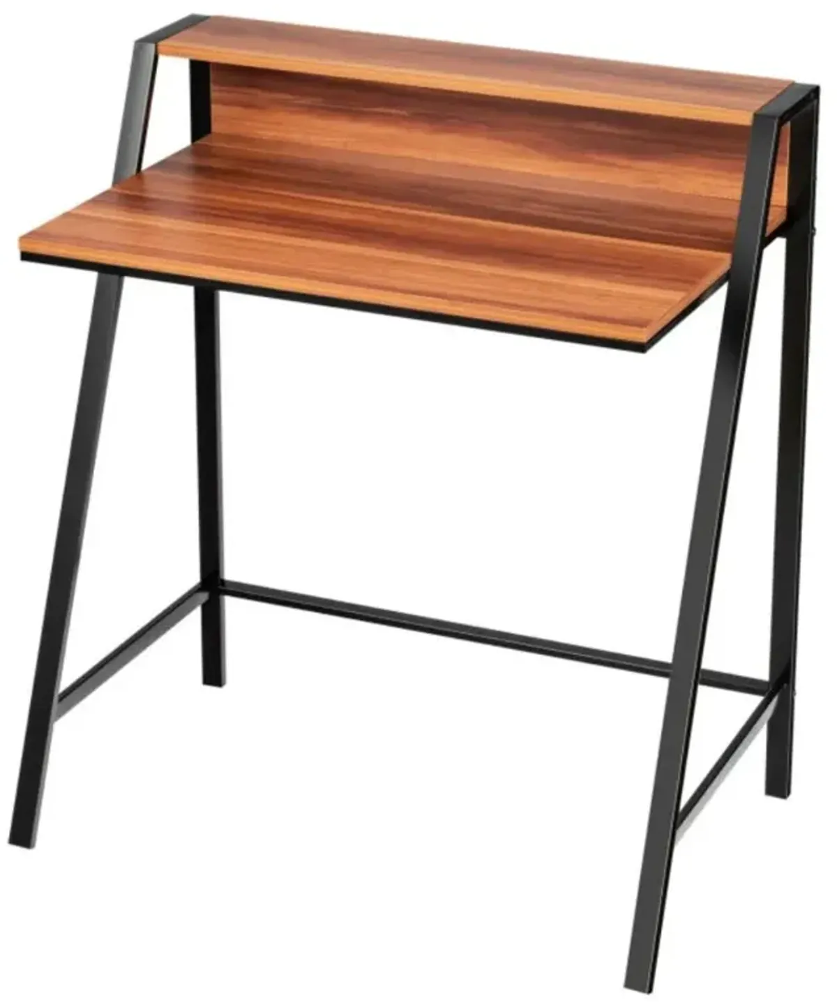 Hivvago 2 Tier Small Computer Desk with Sturdy Frame for Small Place