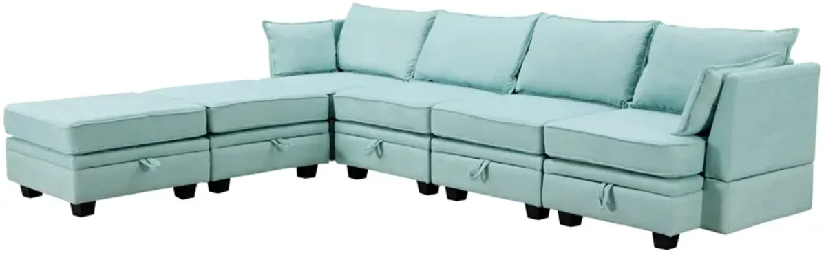 Modern Large U-Shape Modular Sectional Sofa