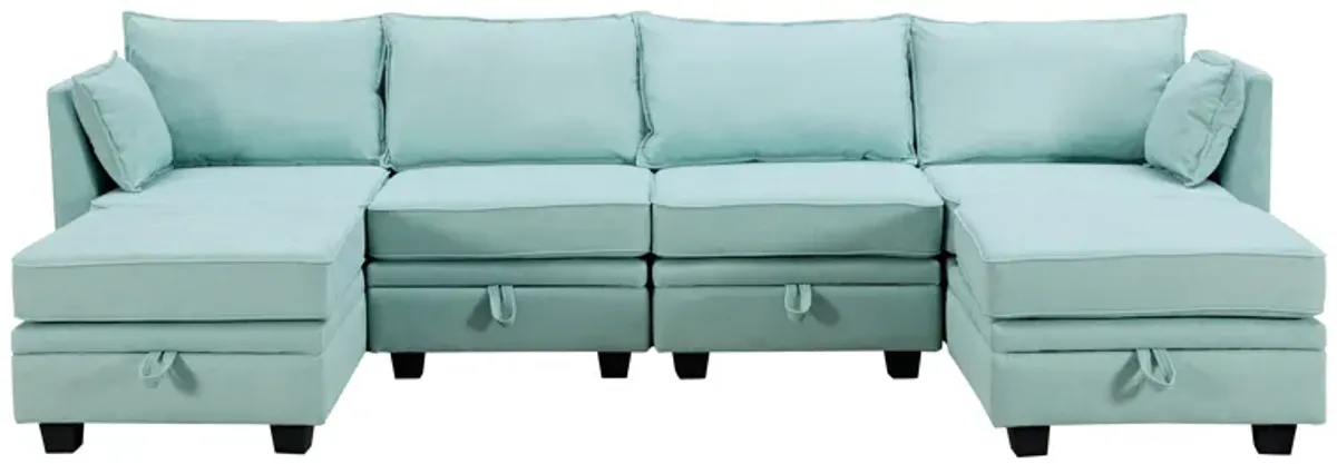 Modern Large U-Shape Modular Sectional Sofa