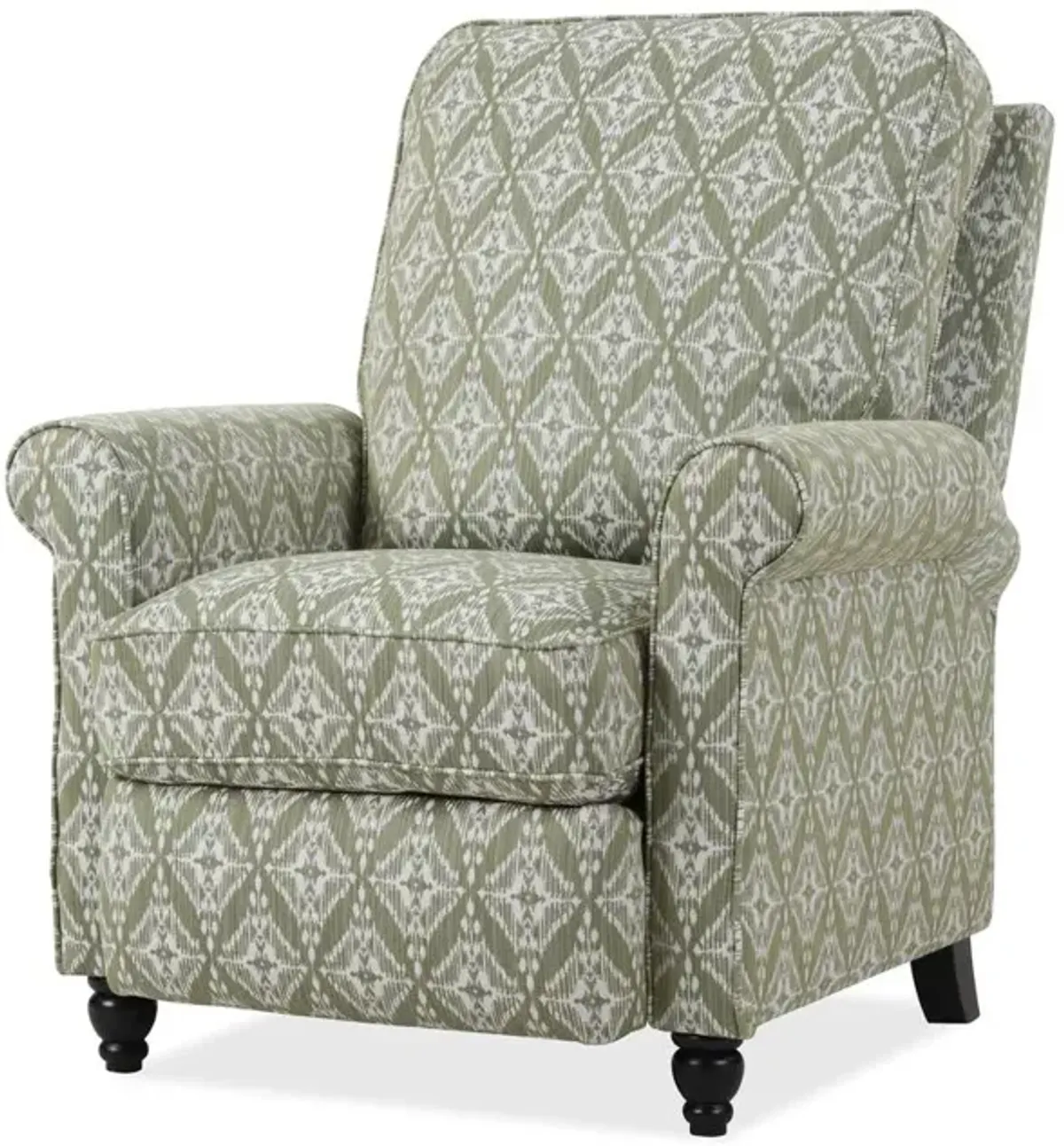 ProLounger Pushback Recliner in Pistachio Green Diamond Medallion Print