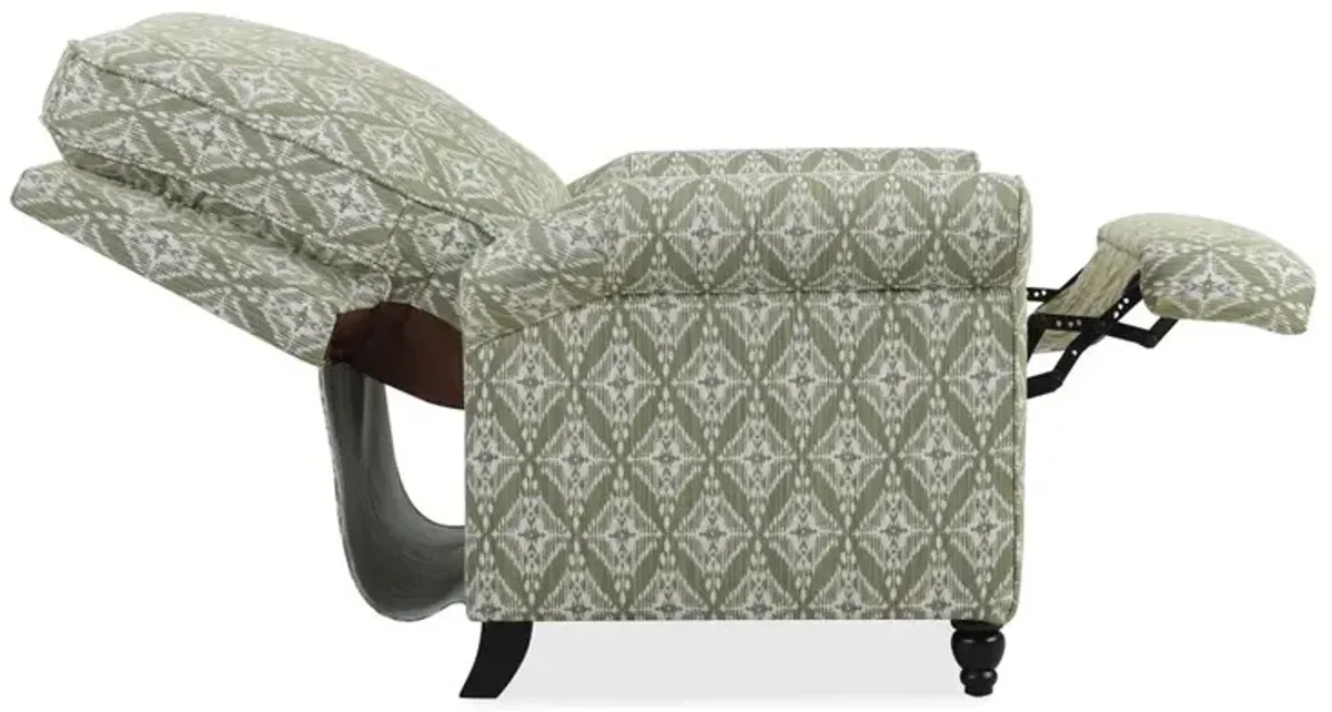 ProLounger Pushback Recliner in Pistachio Green Diamond Medallion Print