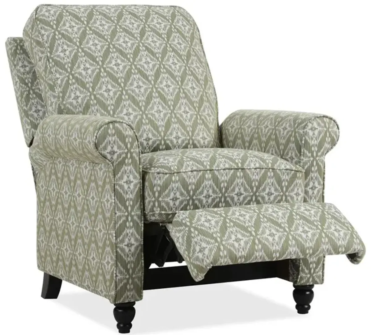 ProLounger Pushback Recliner in Pistachio Green Diamond Medallion Print