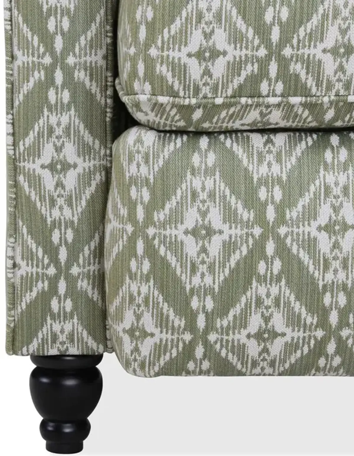 ProLounger Pushback Recliner in Pistachio Green Diamond Medallion Print