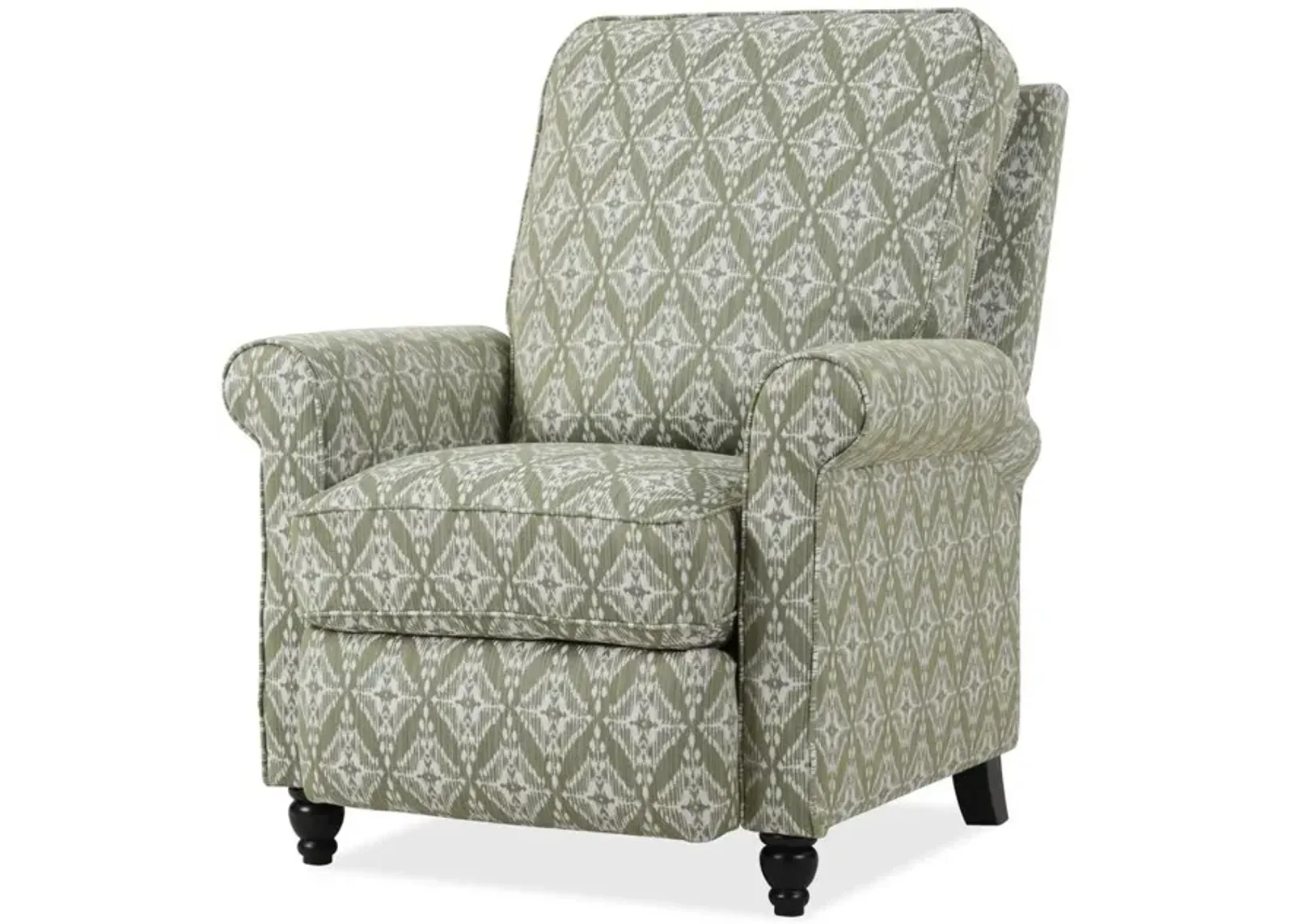 ProLounger Pushback Recliner in Pistachio Green Diamond Medallion Print