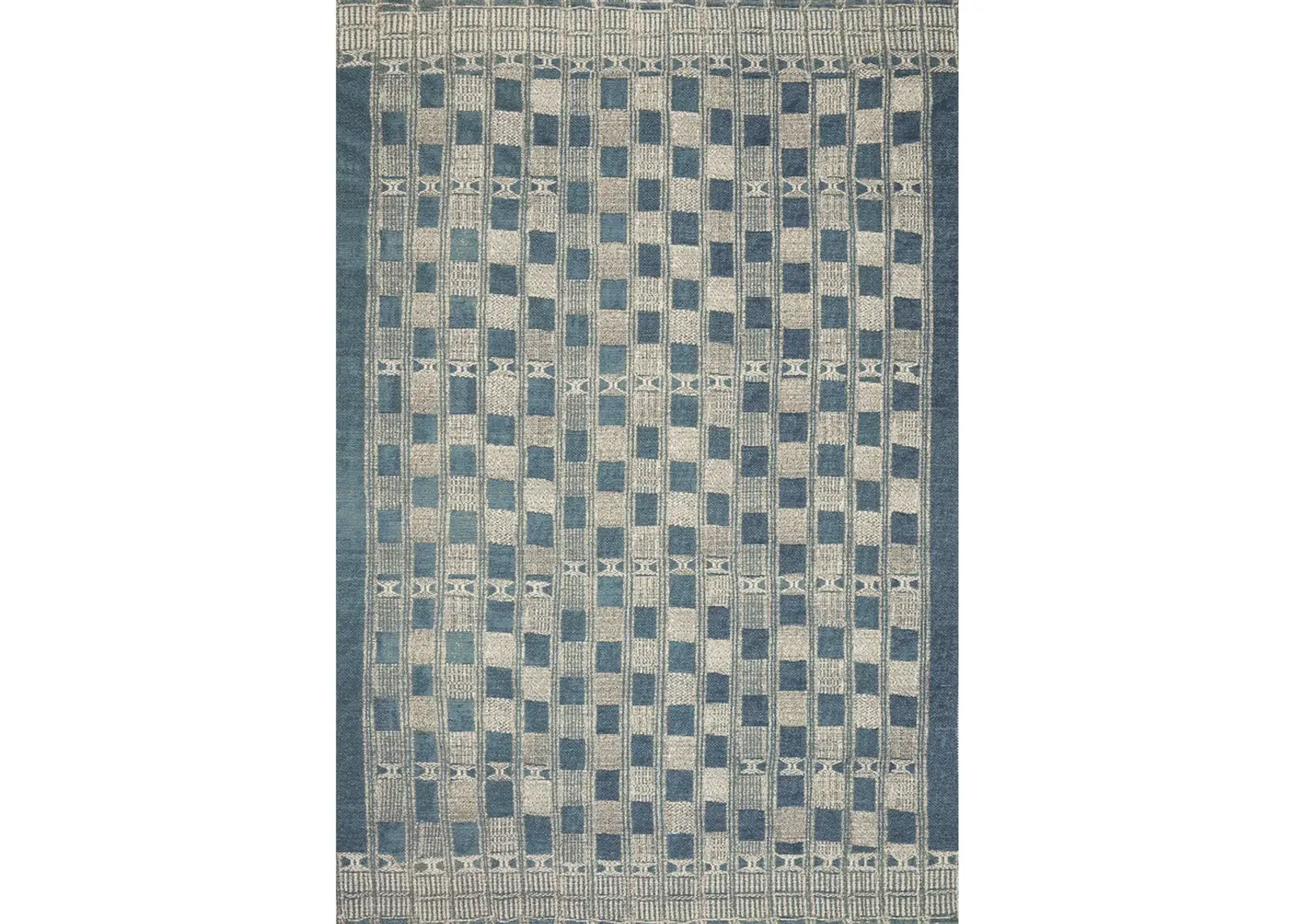 Mika MIK08 Blue/Ivory 6'7" x 9'4" Rug