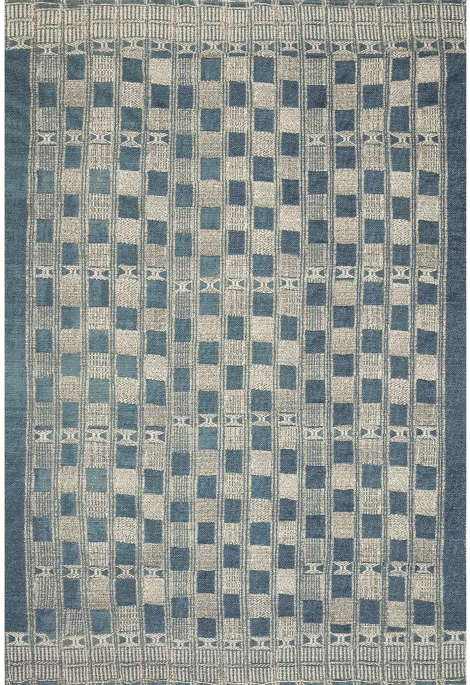 Mika MIK08 Blue/Ivory 6'7" x 9'4" Rug