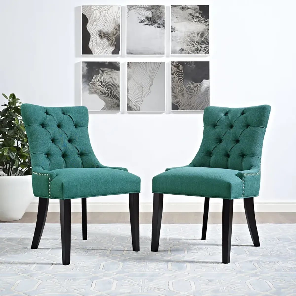 Regent Tufted Fabric Dining Chair