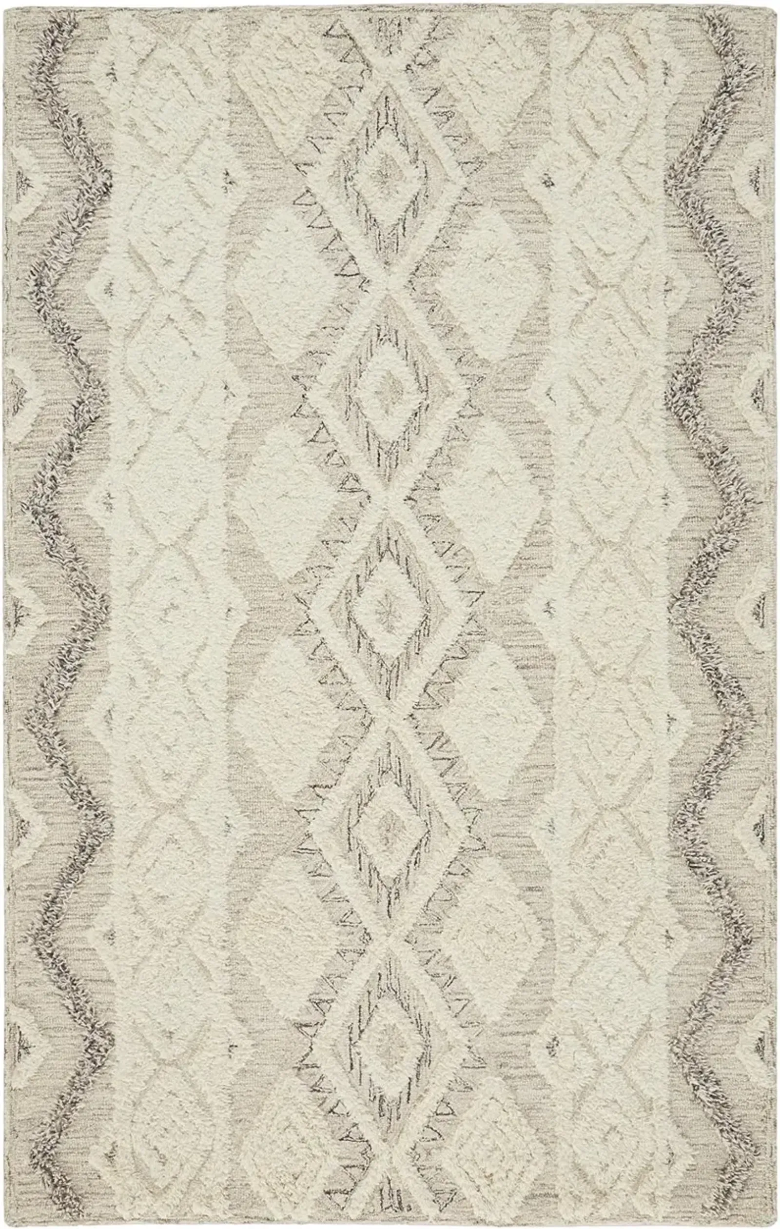 Anica 8006F Ivory/Taupe/Gray 5' x 8' Rug