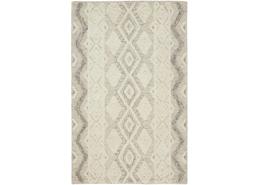 Anica 8006F Ivory/Taupe/Gray 5' x 8' Rug