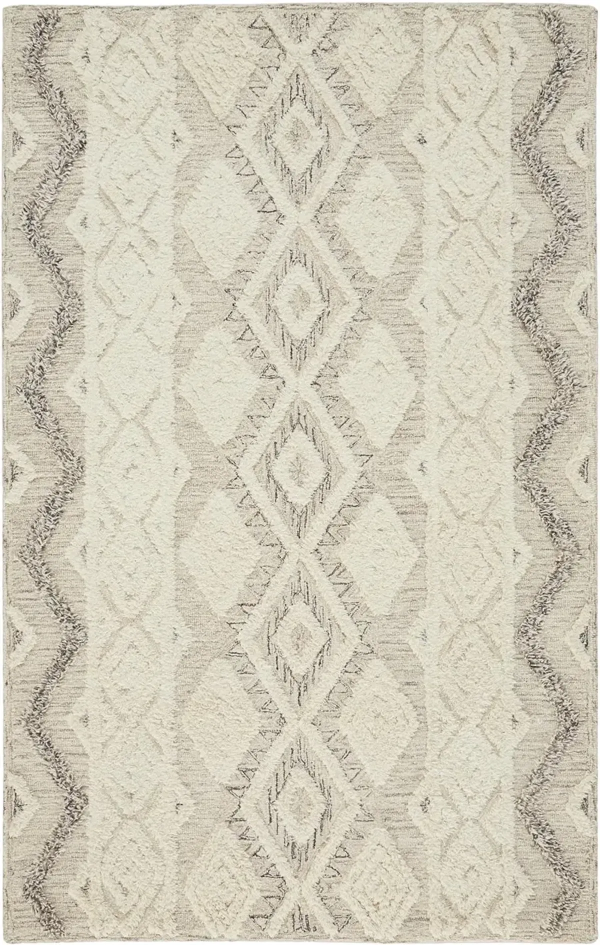 Anica 8006F Ivory/Taupe/Gray 5' x 8' Rug