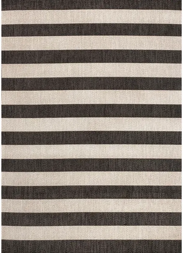 Negril Two Tone Wide Stripe Indoor/Outdoor Area Rug