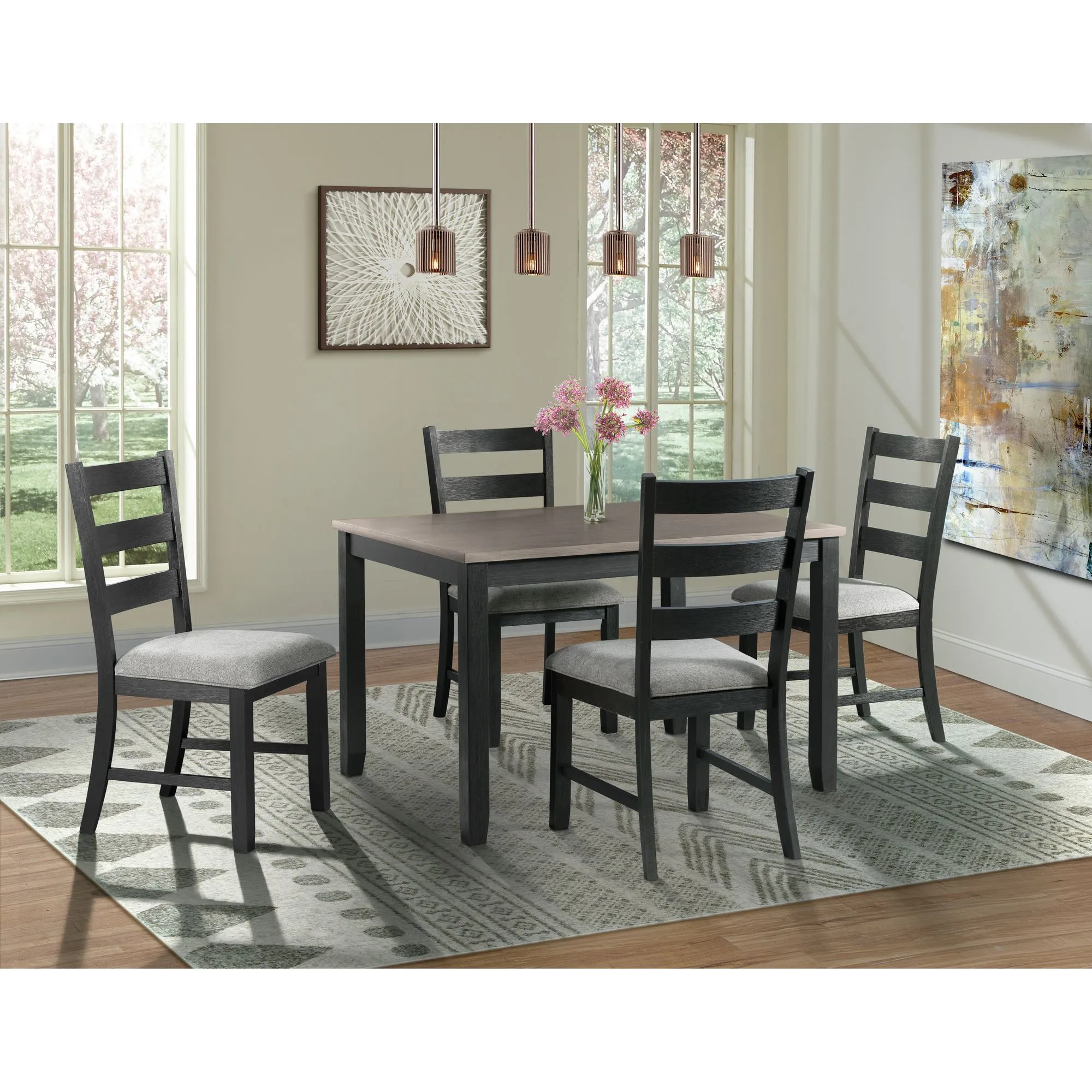 Kona Gray 5 Piece Dining Set