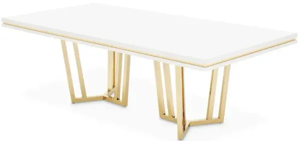 Michael Amini Palm Gate Rectangular Dining Table - Cloud White