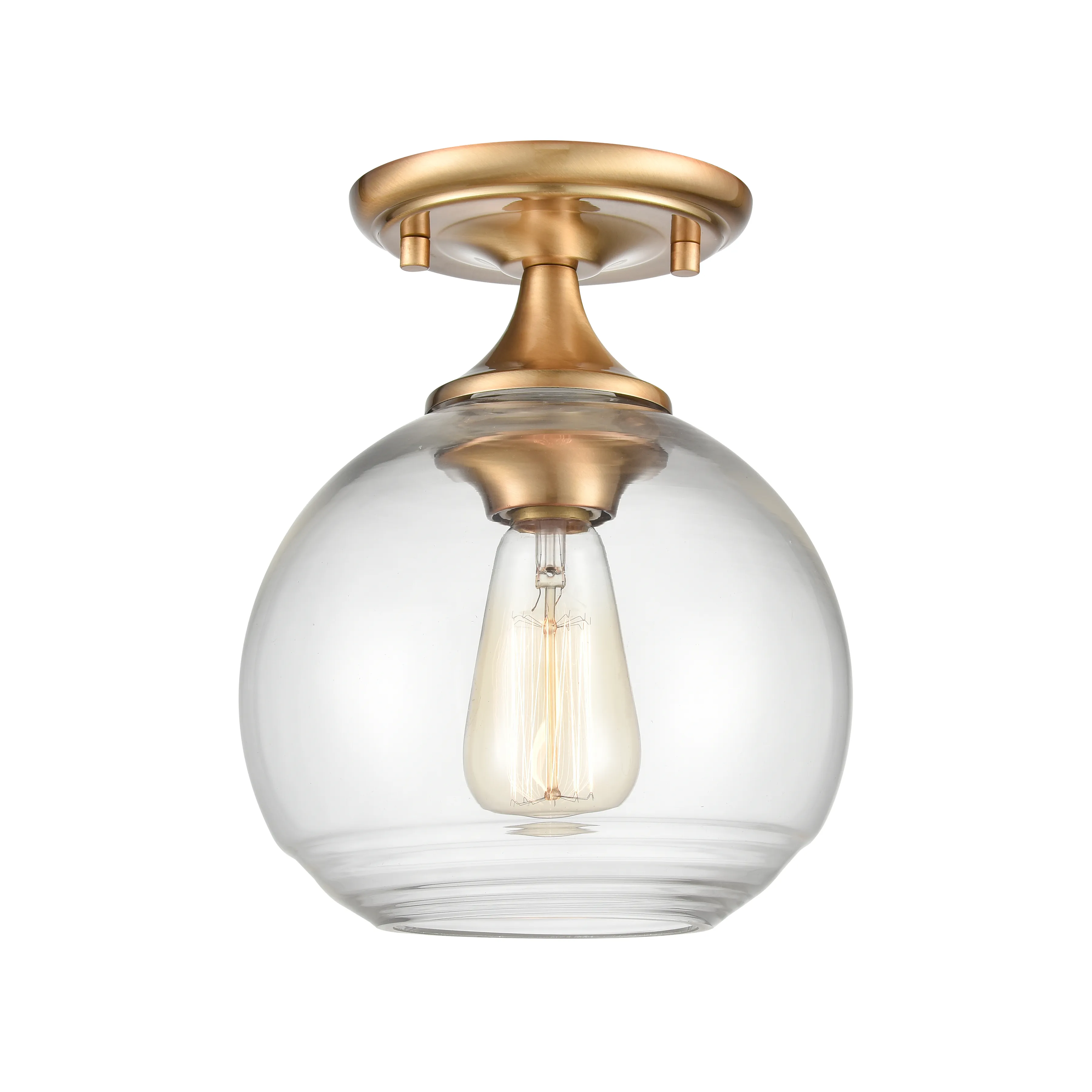 Angie Brass Semi Flush Mount