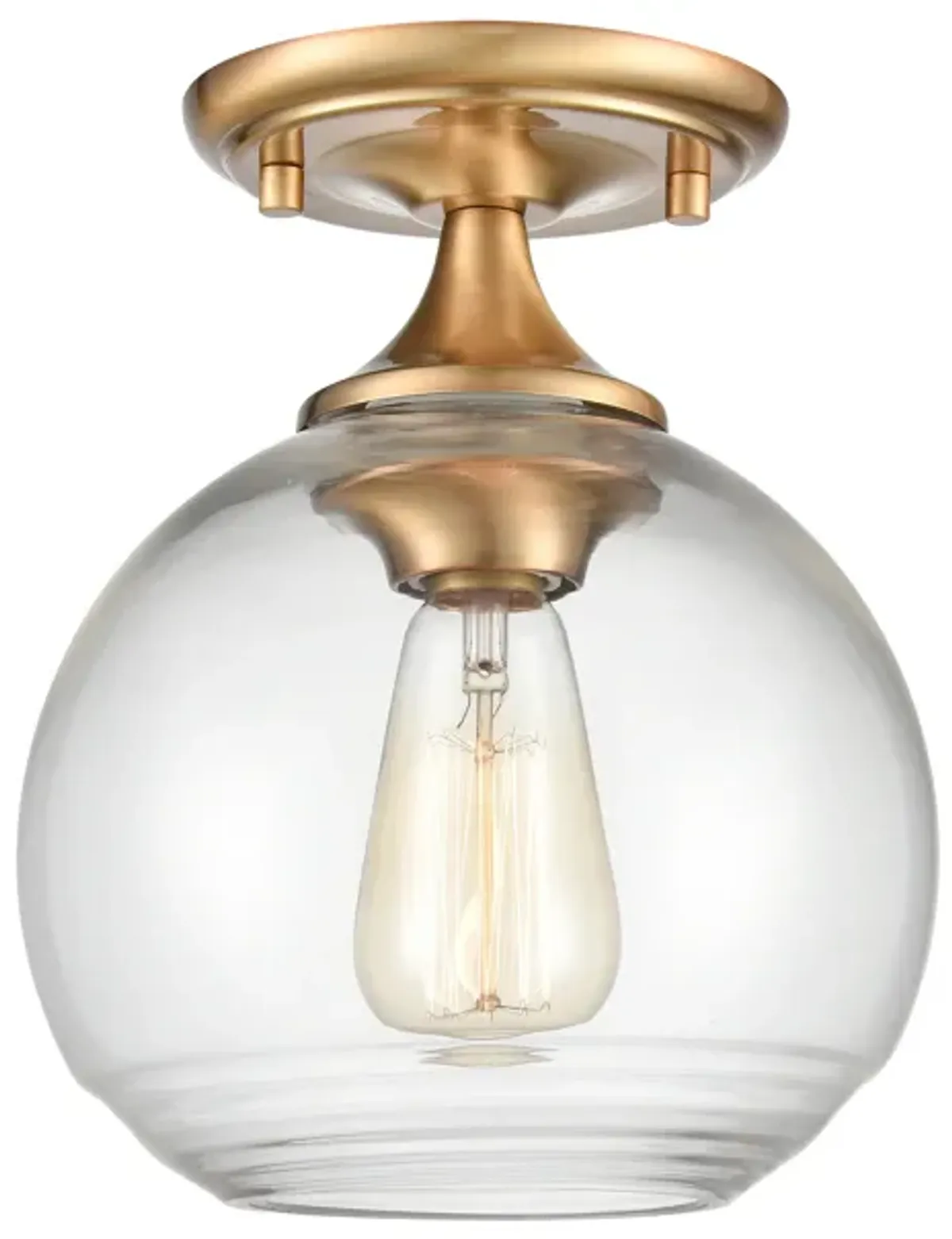 Angie Brass Semi Flush Mount