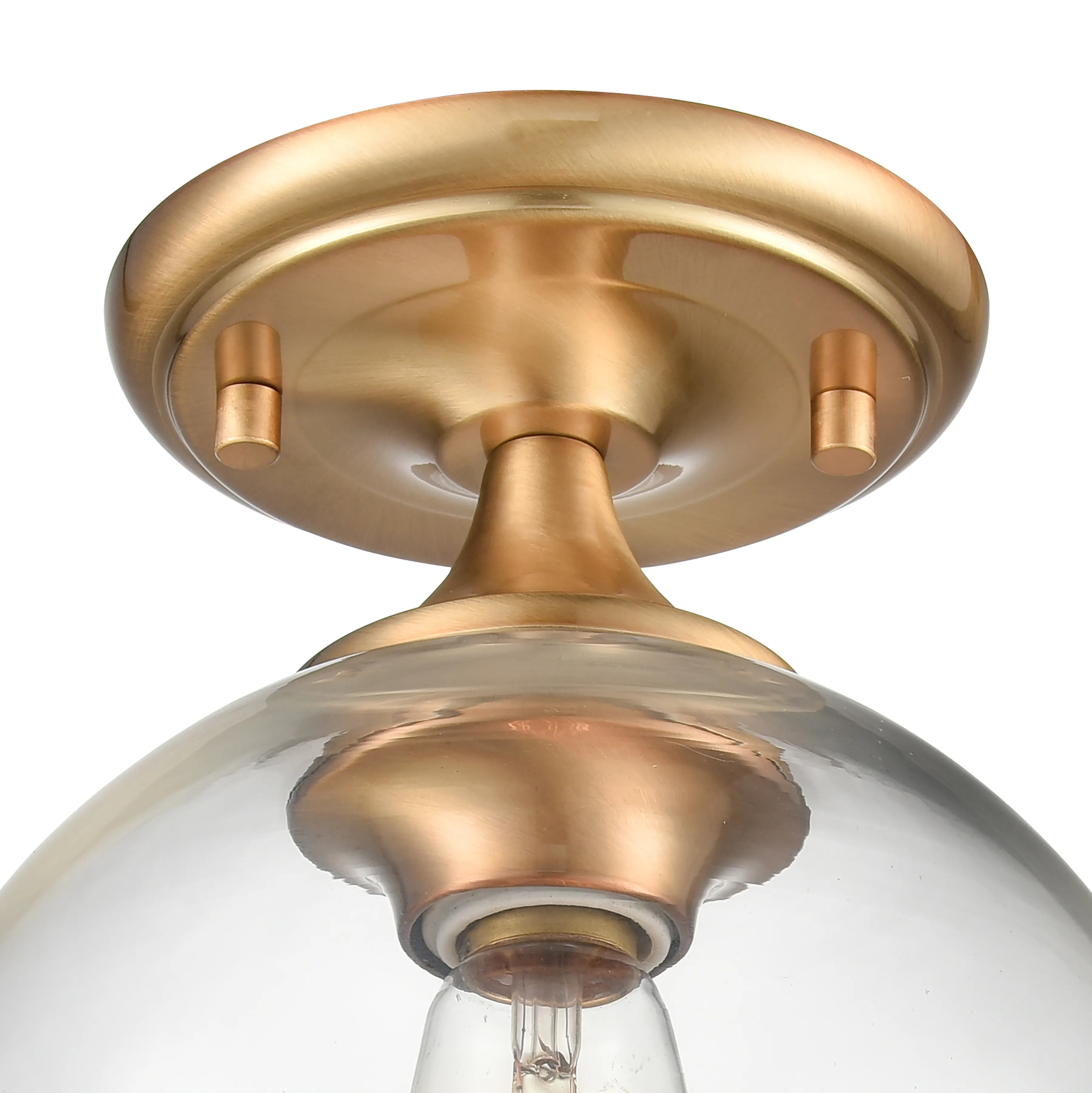 Angie Brass Semi Flush Mount