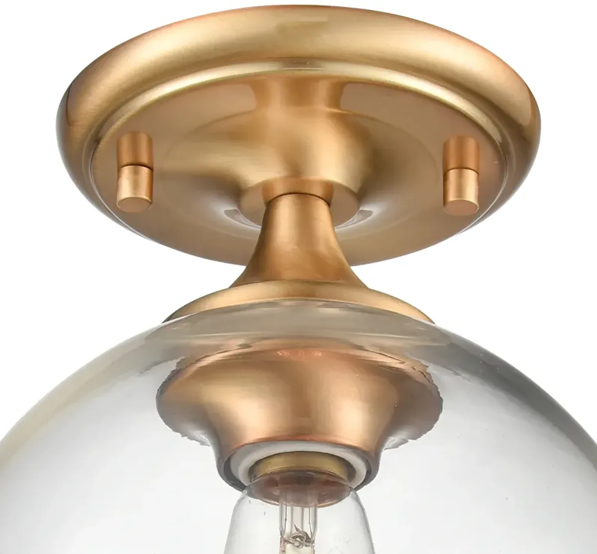 Angie Brass Semi Flush Mount