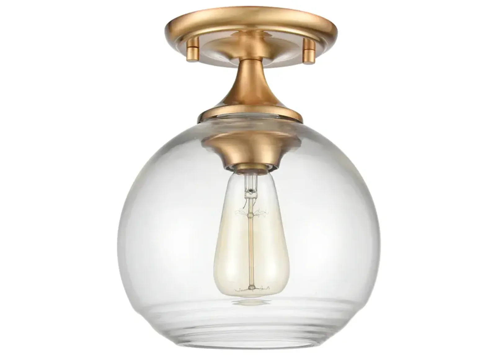 Angie Brass Semi Flush Mount