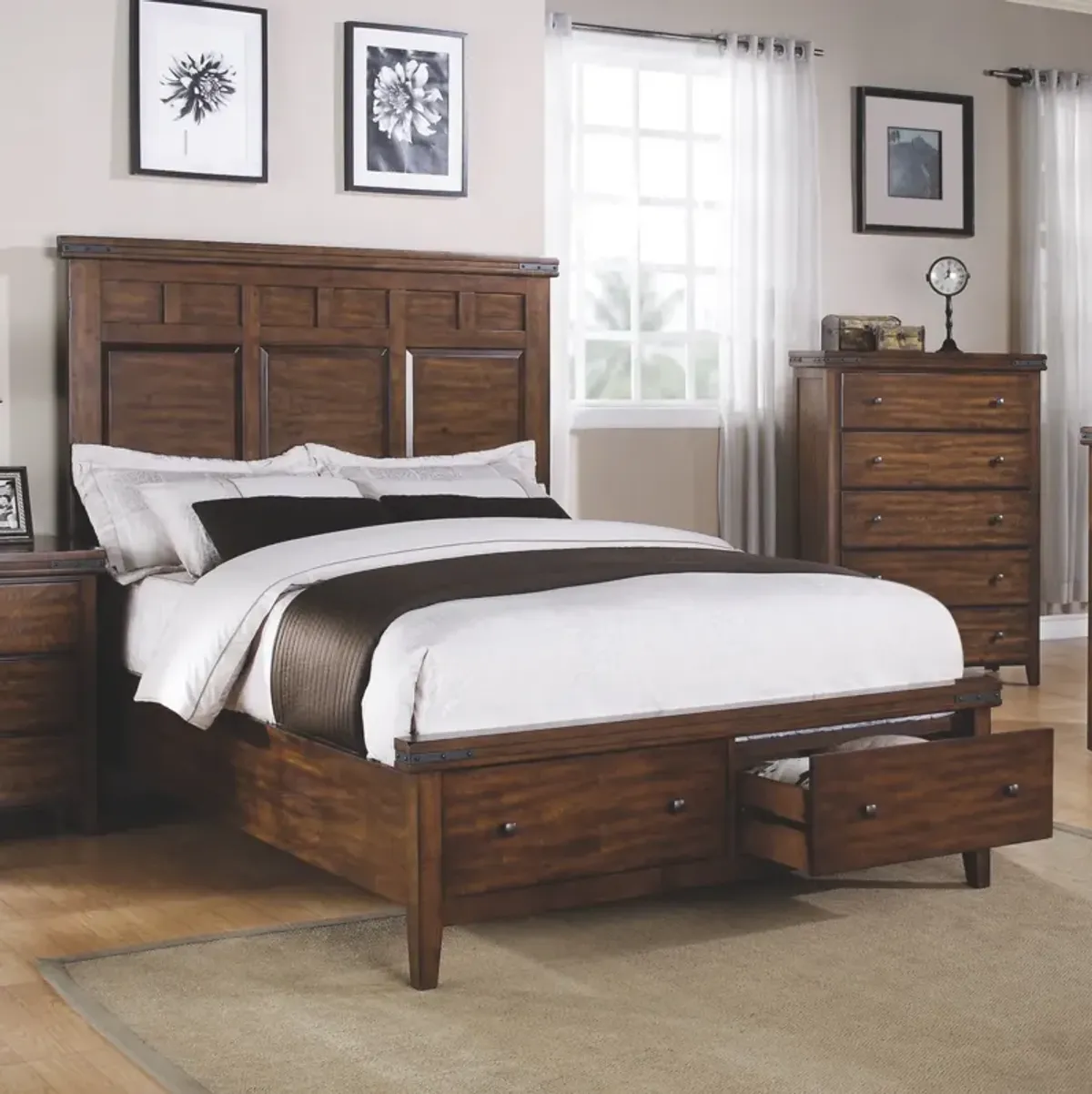 Mango Panel Storage King Bed