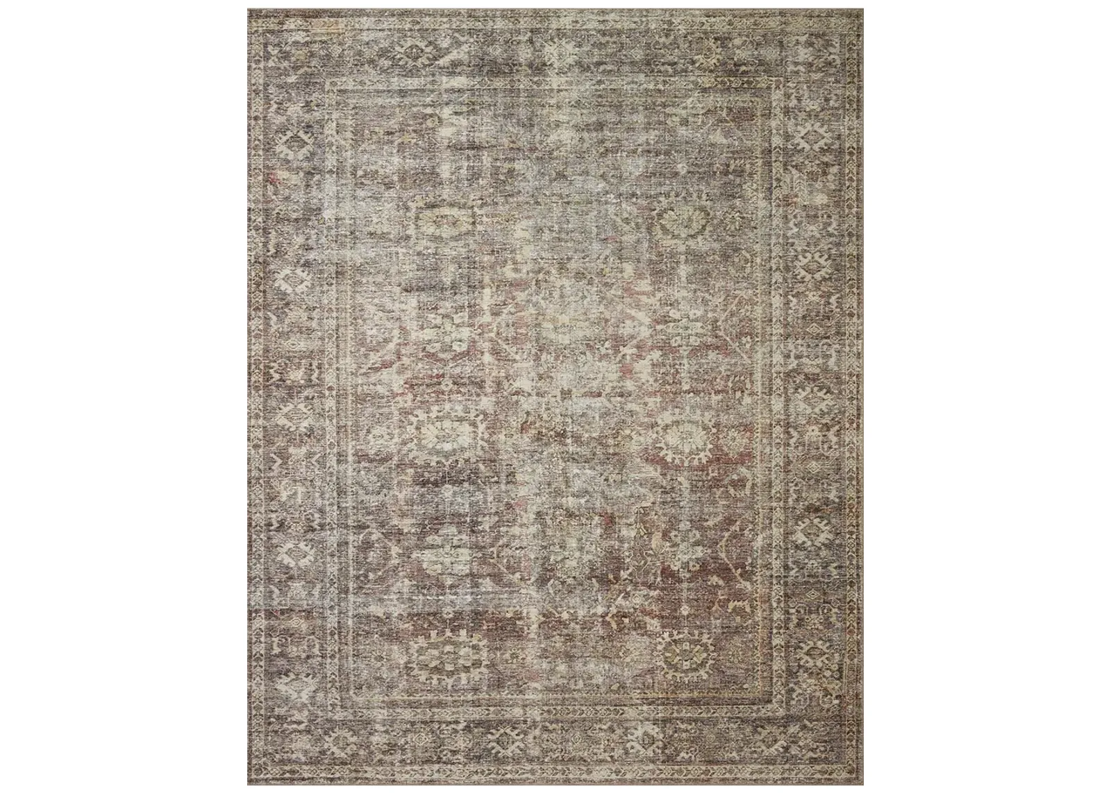 Georgie GER06 Bordeaux/Antique 7'6" x 9'6" Rug by Amber Lewis