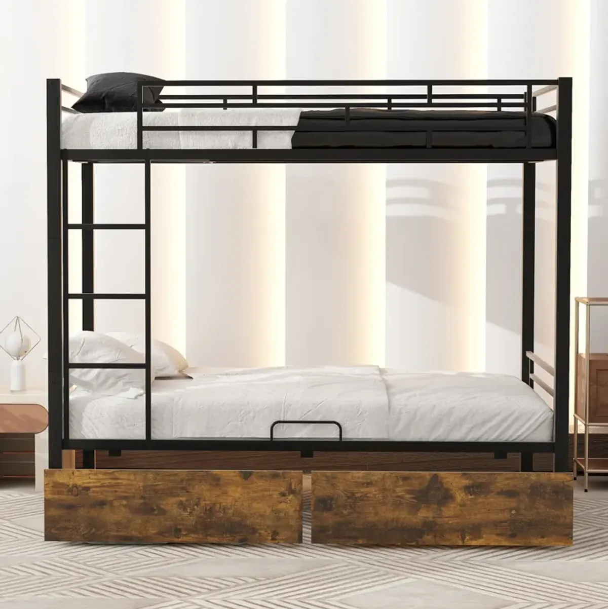 Merax Metal Bunk Bed with Storage Drawers