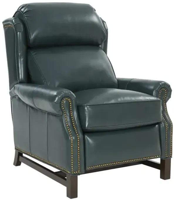 Barcalounger Thornfield Recliner, Highland Emerald / All Leather