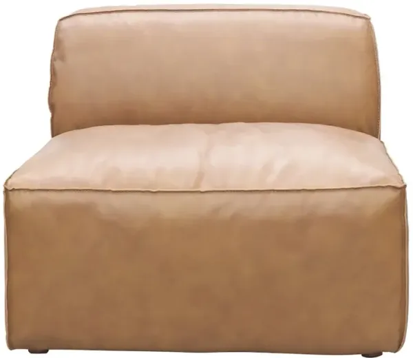 Moe's Home Collection Form Slipper Chair Sonoran Tan Leather