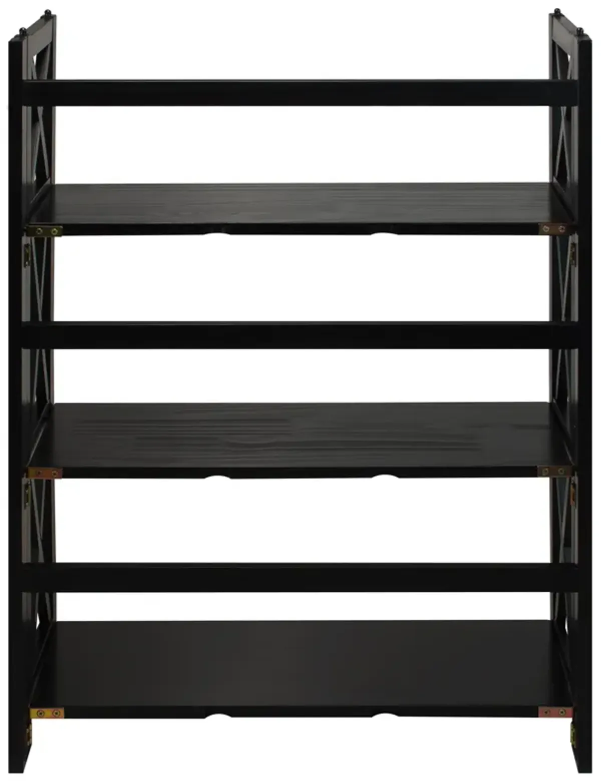 Casual Home Montego 3-Shelf Folding Bookcase, Black