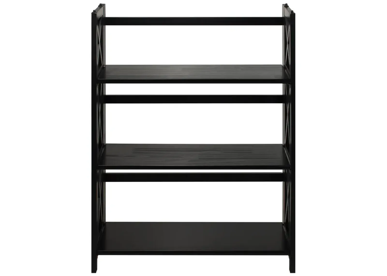 Casual Home Montego 3-Shelf Folding Bookcase, Black