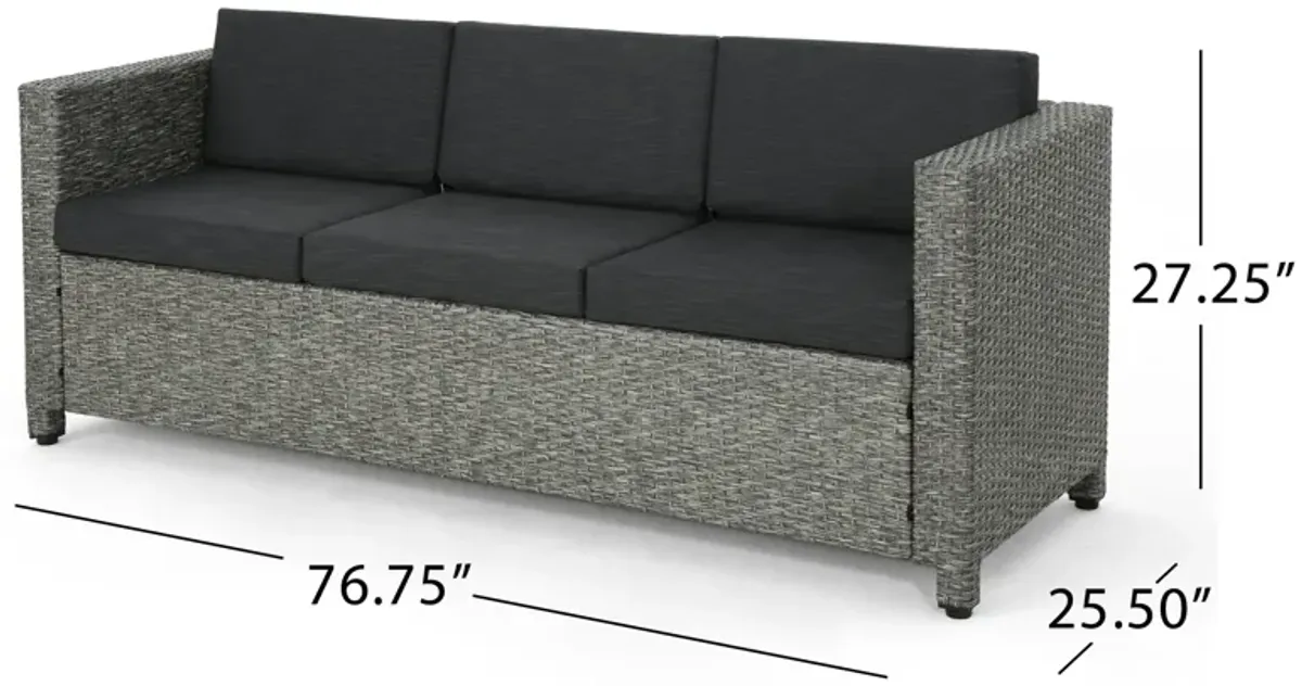 Merax Outdoor Patio 3 Seats Sofa