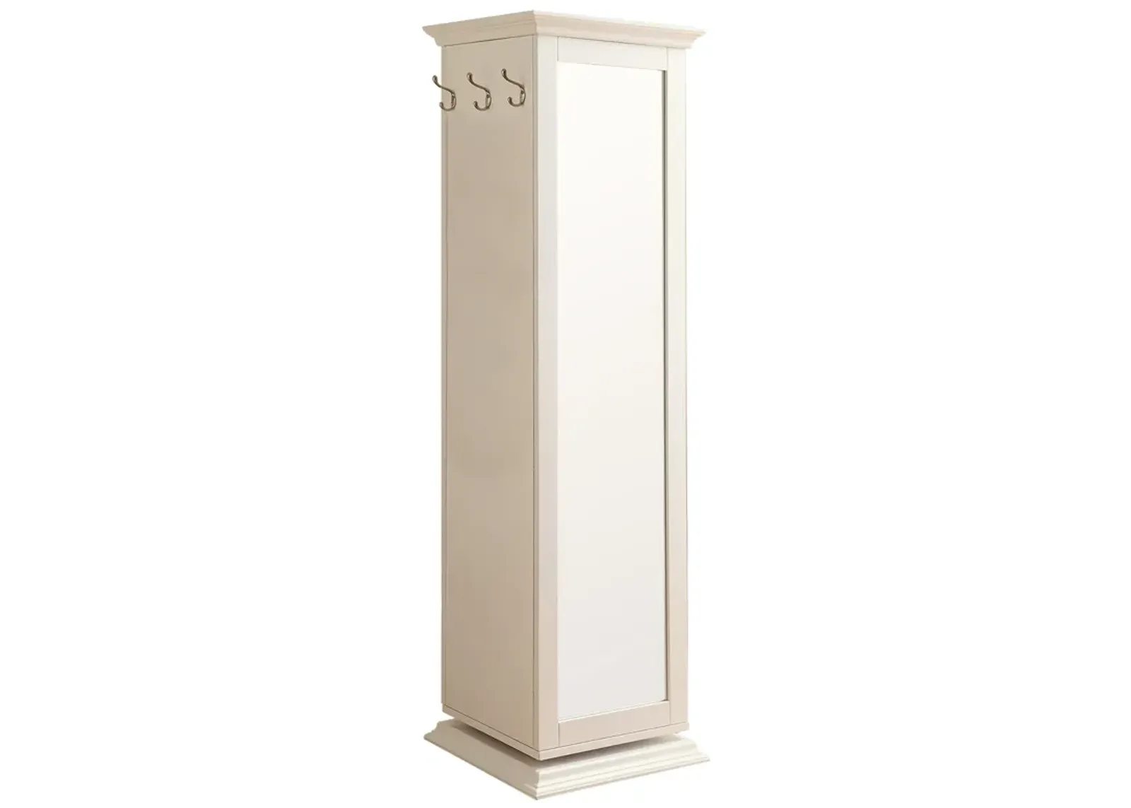 Casual Style Metal Accent Cabinet,White-Benzara