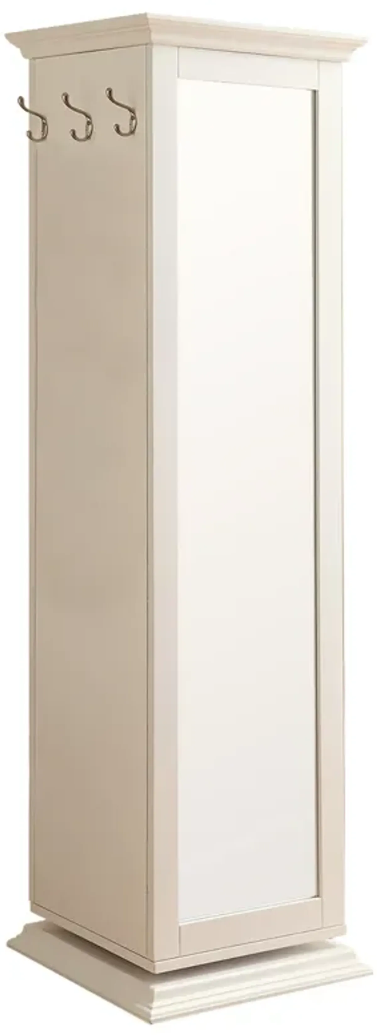 Casual Style Metal Accent Cabinet,White-Benzara