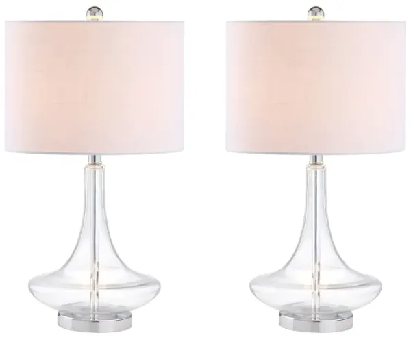 Cecile Glass Teardrop LED Table Lamp (Set of 2)