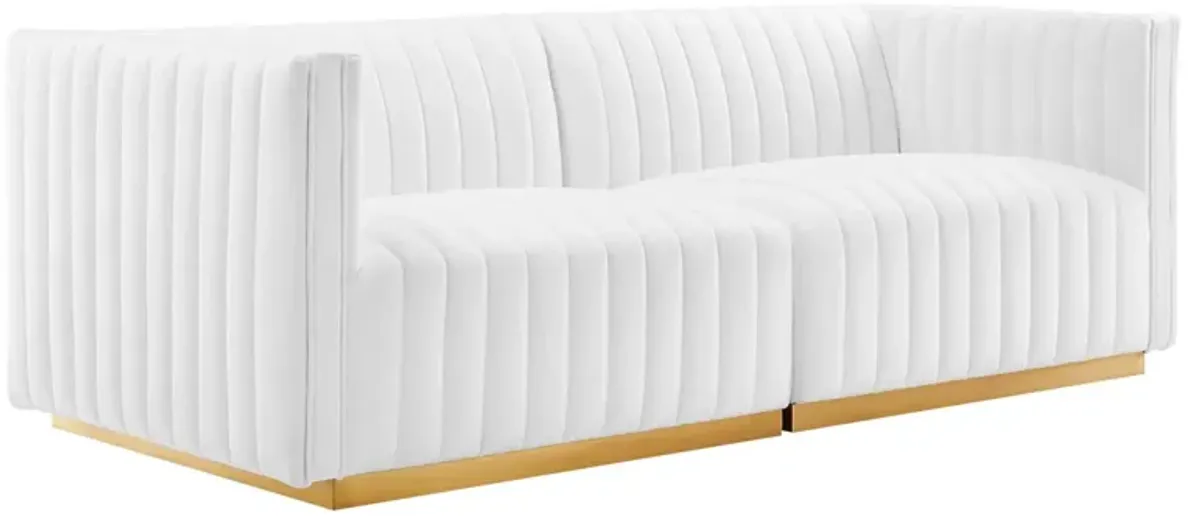 Conjure Channel Tufted Performance Velvet Loveseat