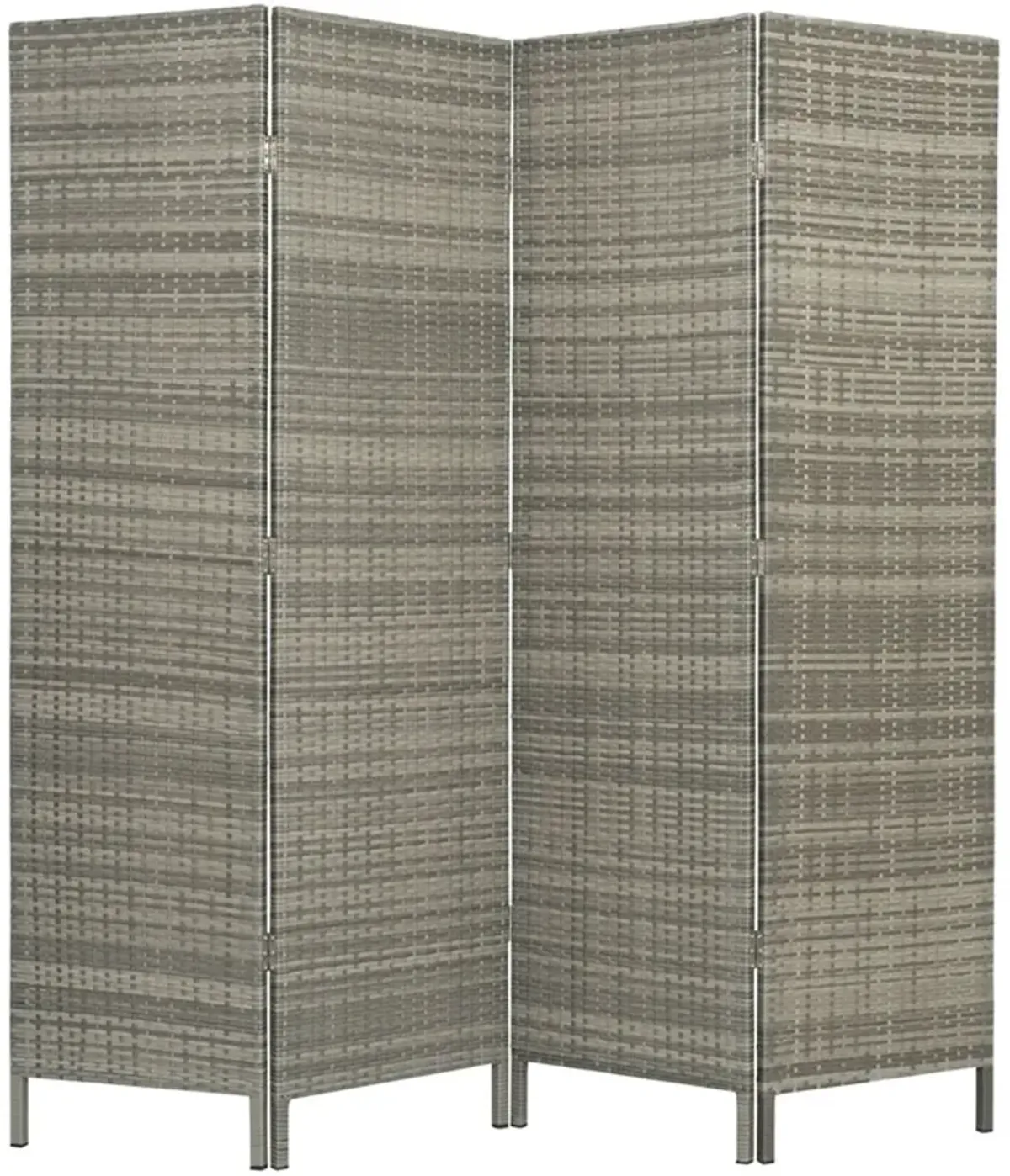 Legacy Decor 3 Panels Patio Outdoor Privacy Screen Room Divider Partition Brown Resin Wicker Weather Resistant