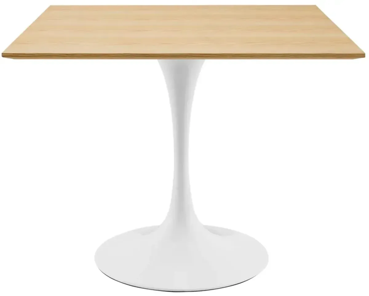 Modway - Lippa 36" Square Dining Table White Natural