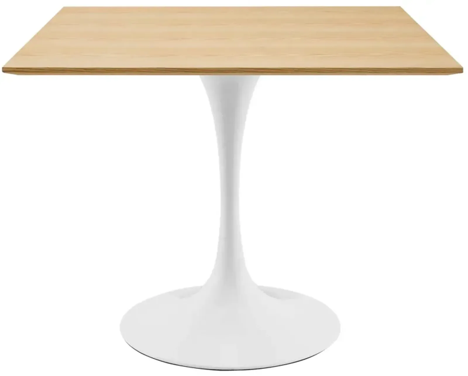 Modway - Lippa 36" Square Dining Table White Natural