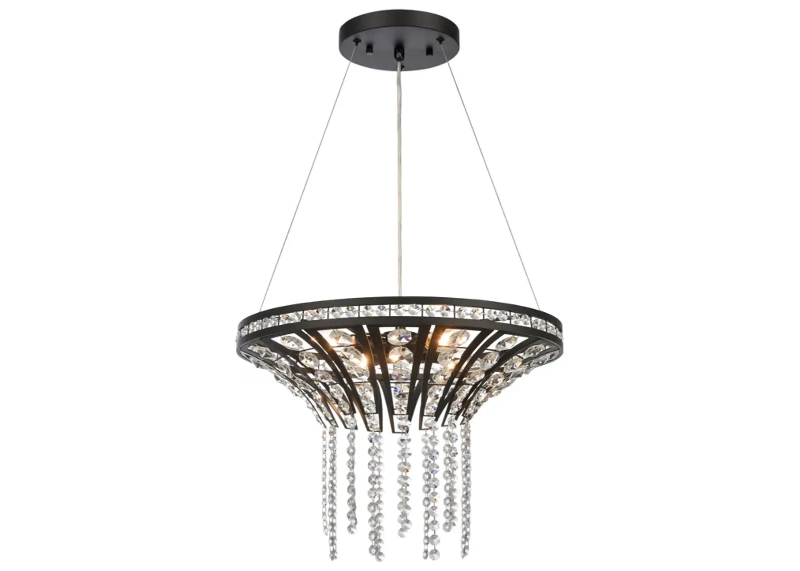 Fantania 18'' Wide 4-Light Chandelier - Matte Black