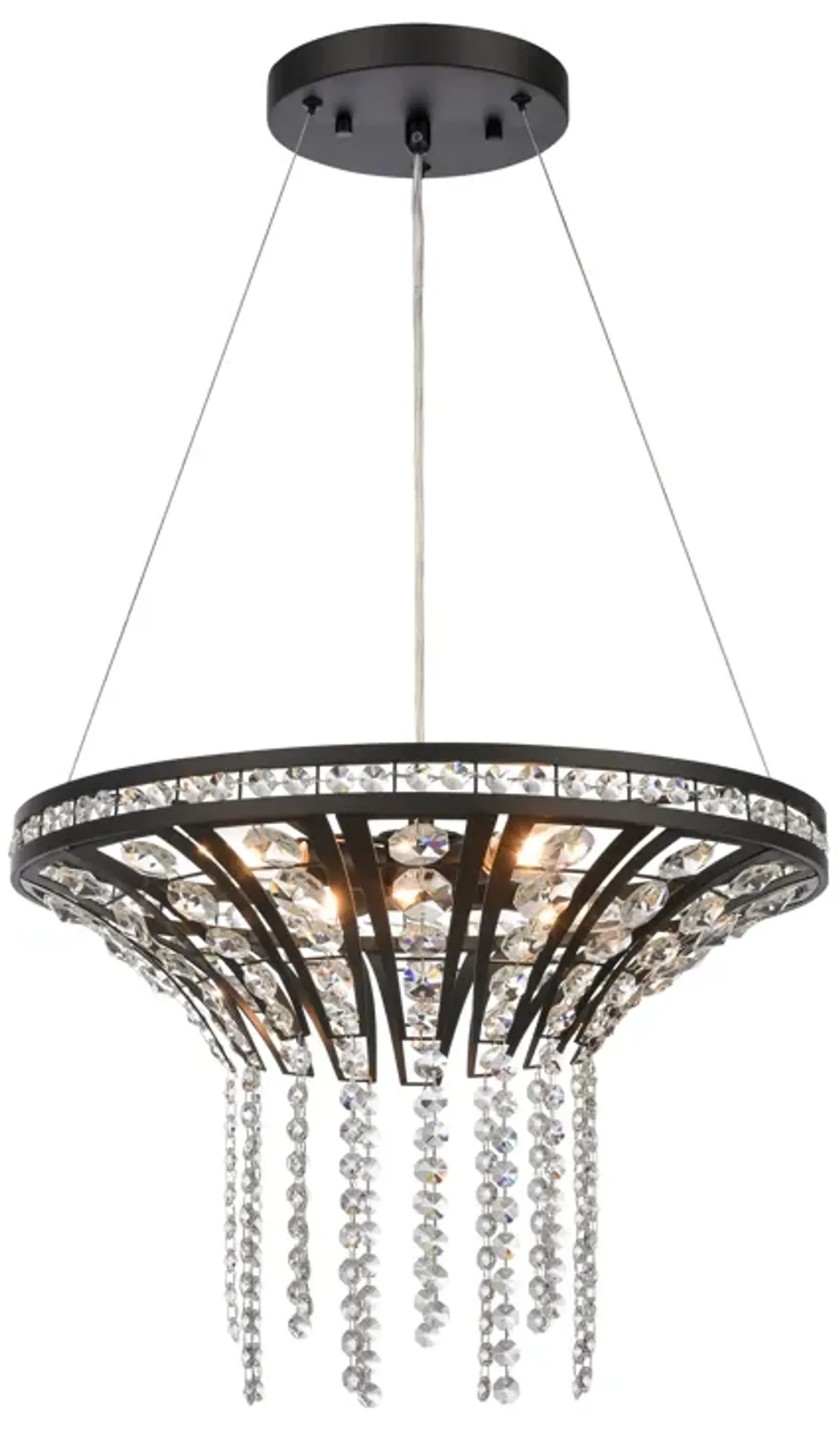 Fantania 18'' Wide 4-Light Chandelier - Matte Black