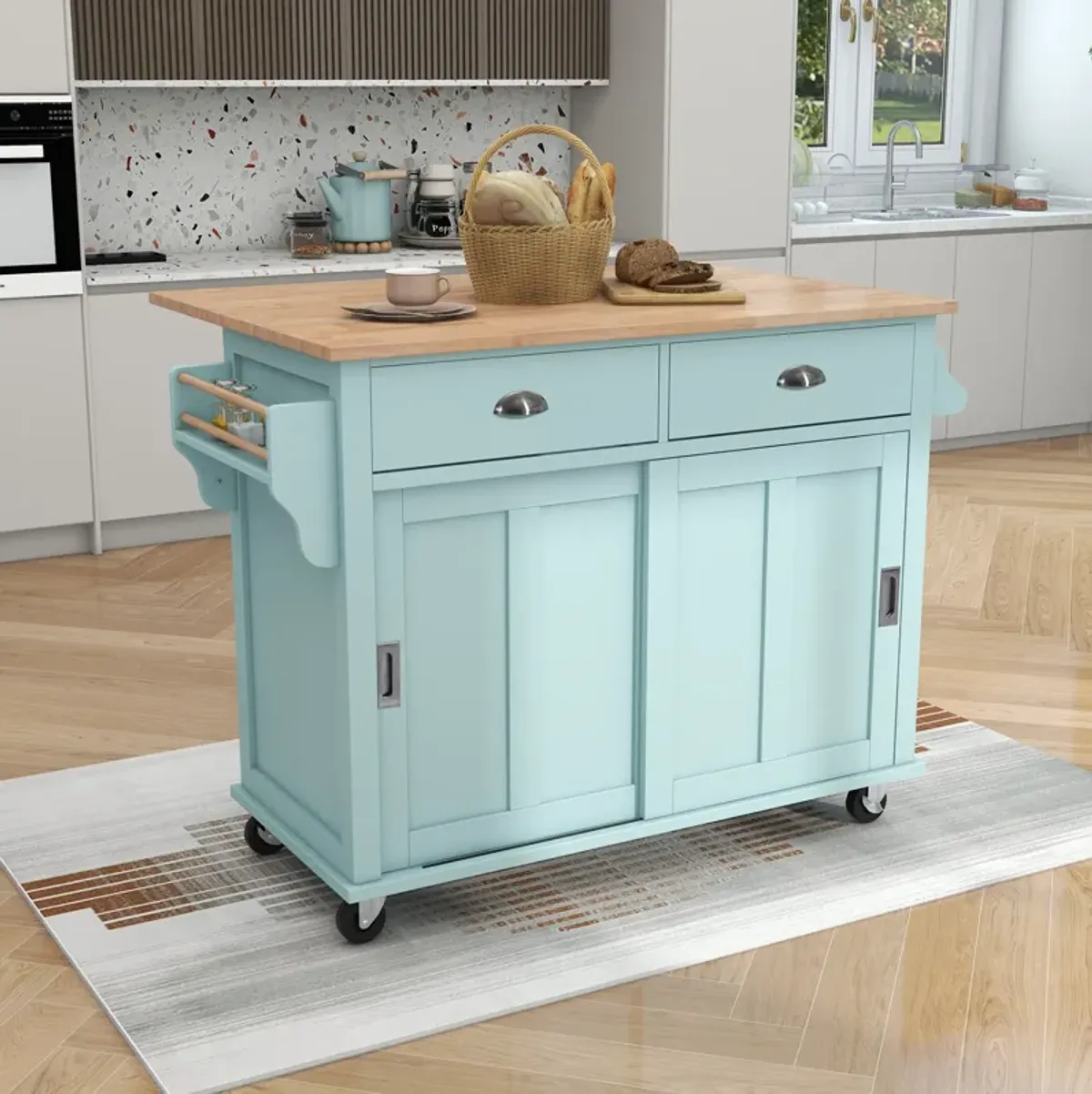 Merax Kitchen Island Cart