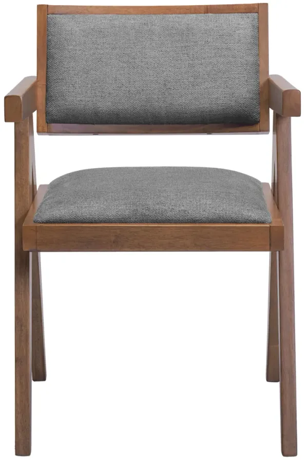 Delhi Dining Chair (Set of 2) Gray & Walnut