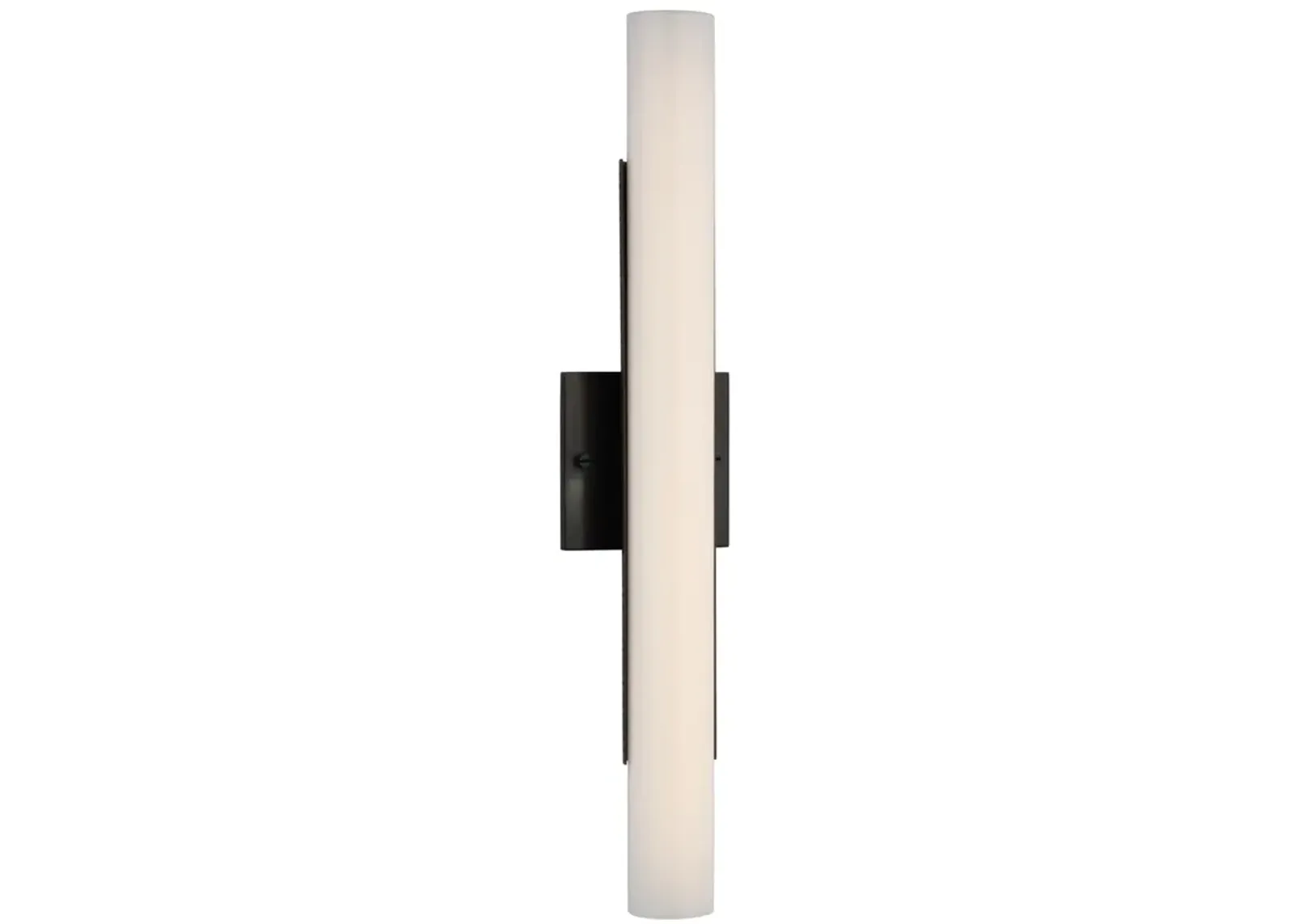 Precision 21" Bath Light in Bronze with White Glass